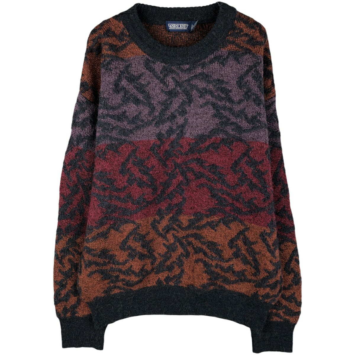 古着 00'S ランズエンド LANDS' END 総柄 アルパカ混 ウールニットセーター イタリア製 メンズM相当 /eaa597101 【中古】 【251208】 【CF2512】 【NH-2508】 【SS2603_30】