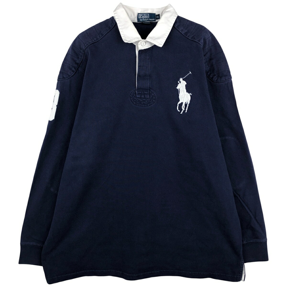 古着 ラルフローレン Ralph Lauren POLO by Ralph Lauren ビッグポニー 長袖 ラガーシャツ メンズXL相当 /eaa597688 【中古】 【251224】 【NH-2508】