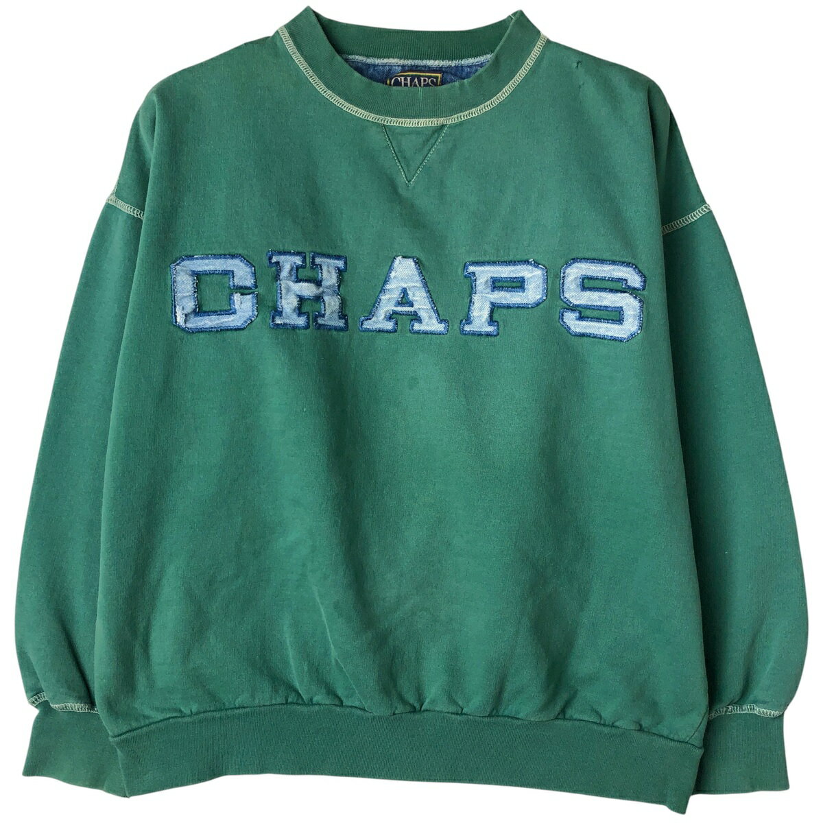 古着 80'S ラルフローレン Ralph Lauren CHAPS チャップス ロゴスウェットシャツ トレーナー メンズM相当 ヴィンテージ /eaa597698 【..