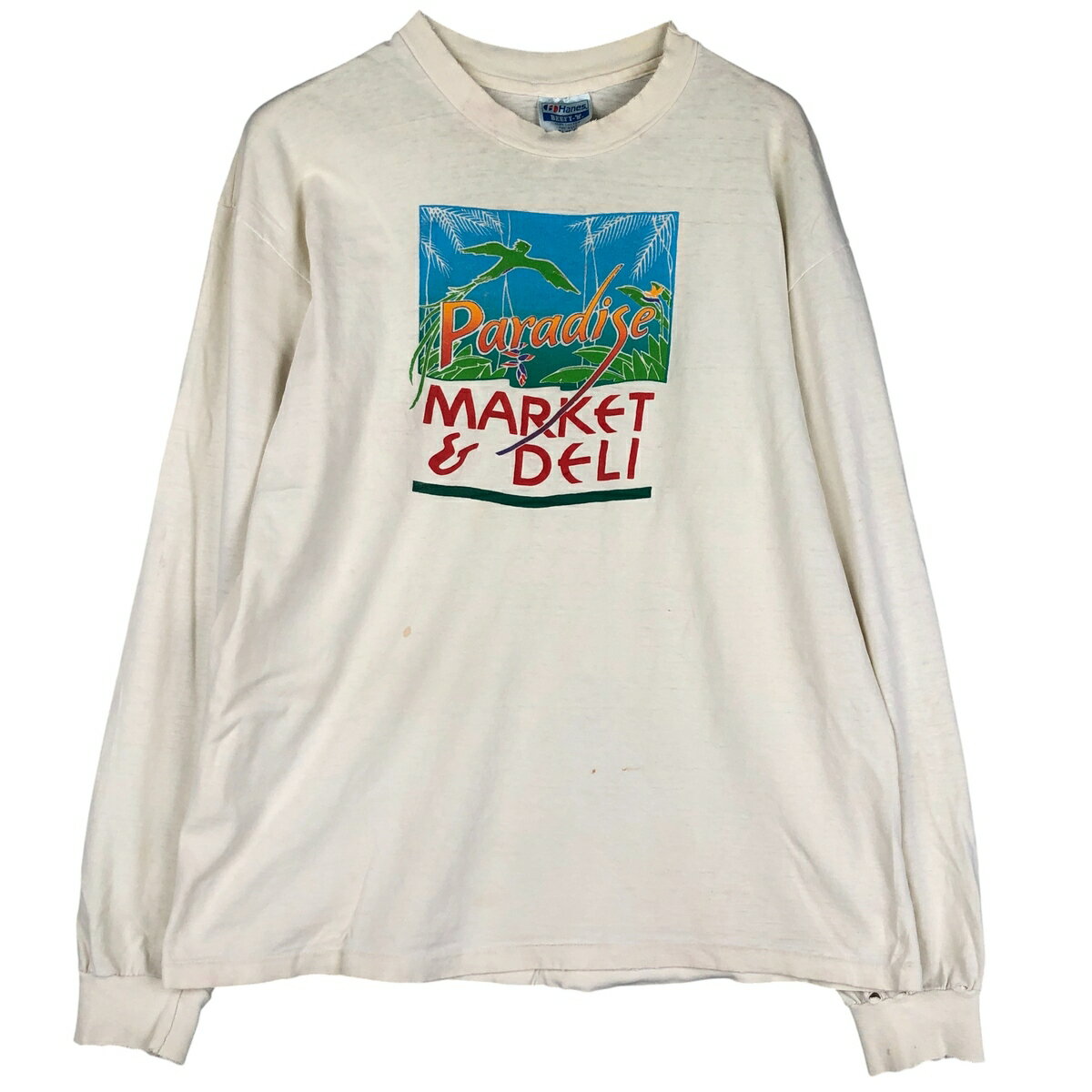 Rakuten - 古着 80'S ヘインズ Hanes BEEFY-T 青タグ ロングTシャツ ロンT USA製 メンズXL相当 ヴィンテージ /eaa598031 【中古】 【251221】 【NH-2508】 【SS2603_10】 春夏秋
