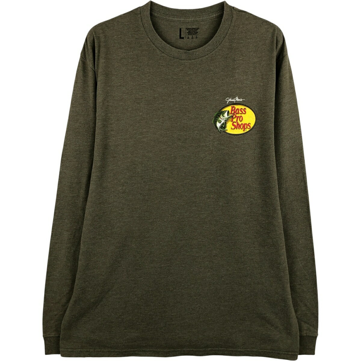 樂天商城 - 古着 Bass Pro Shops ロングTシャツ ロンT メンズL相当 /eaa598069 【中古】 【260102】 【NH-2508】 【SS2603_10】 カーキ系 春夏秋