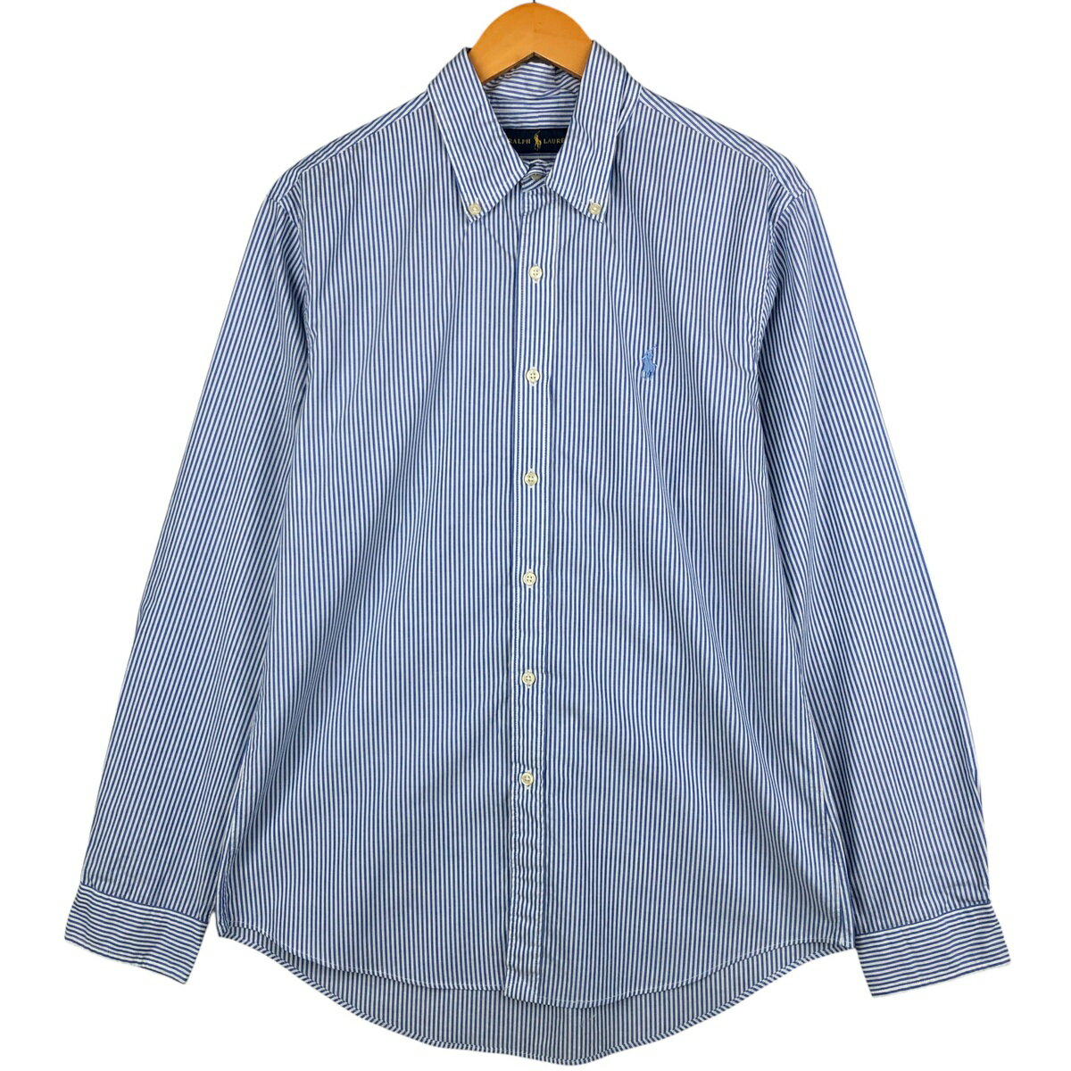乐天商城 - 古着 ラルフローレン Ralph Lauren 長袖 ボタンダウンストライプシャツ メンズL相当 /eaa598102 【中古】 【251220】 【SS2606_10】