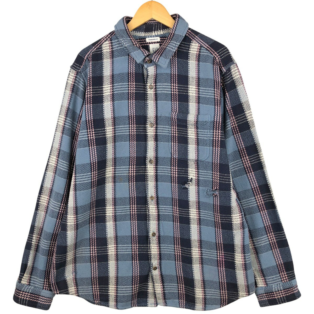 古着 00'S ギャップ GAP STANDARD FIT 長袖 ヘビーネルチェックシャツ メンズXL相当 /eaa598329 【中古】 【251220】 【CF2512】