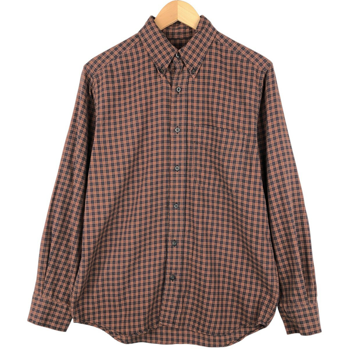 古着 00'S エディーバウアー Eddie Bauer RELAXED FIT チェック柄 長袖 ライトネルシャツ メンズS相当 /eaa598356 【中古】 【251229】 ブラウン系 春夏秋冬