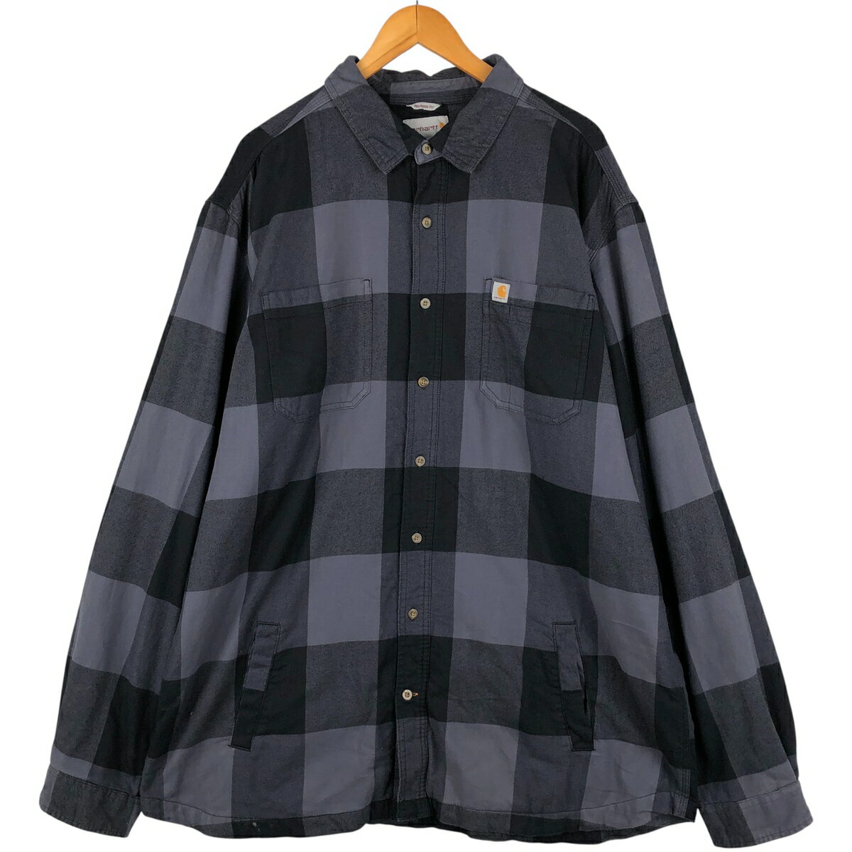 古着 カーハート Carhartt RELAXED FIT チェック柄 長袖 フランネルチェックシャツ メンズXXL相当 /eaa598357 【中古】 【260101】