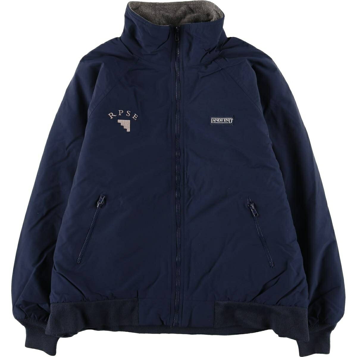 Rakuten - 古着 80~90'S ランズエンド LANDS' END 中綿ジャケット パファージャケット メンズL相当 ヴィンテージ /eaa598530 【中古】 【251226】 【SS2603_10】 ネイビー系 春秋冬
