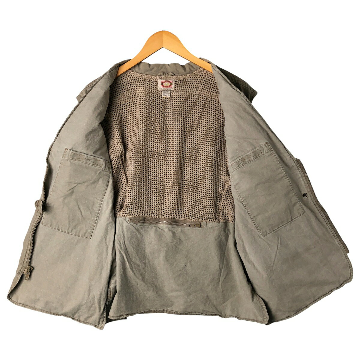 古着 80'S バナナリパブリック BANANA REPUBLIC サファリベスト メンズXL相当 ヴィンテージ /eaa598781 【中古】 【260223】 【GR-NV】