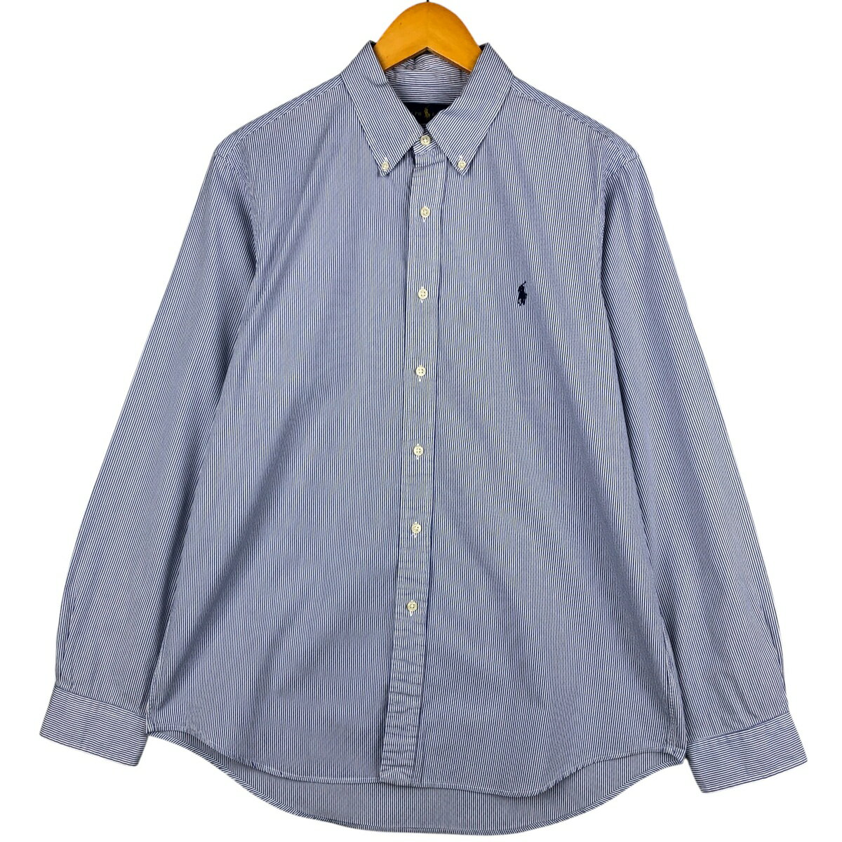 古着 ラルフローレン Ralph Lauren 長袖 ボタンダウンストライプシャツ メンズL相当 /eaa598799 【中古】 【251220】 ネイビー系 春夏..