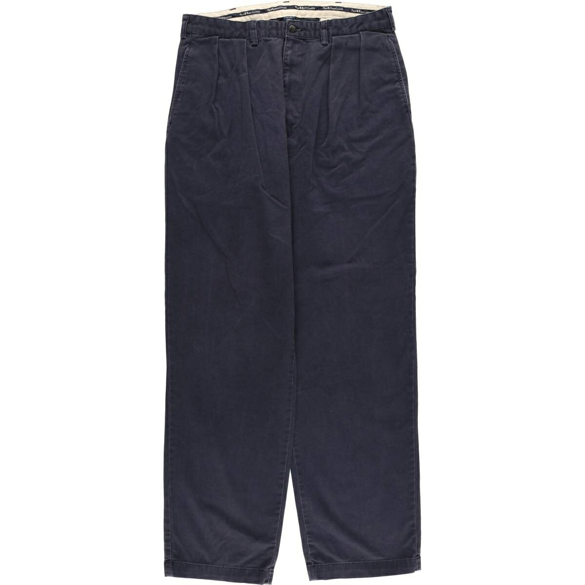 Rakuten - 古着 ラルフローレン Ralph Lauren Polo Ralph Lauren ツータック チノパンツ メンズw34相当 /eaa598850 【中古】 【251222】 ネイビー系 春夏秋冬