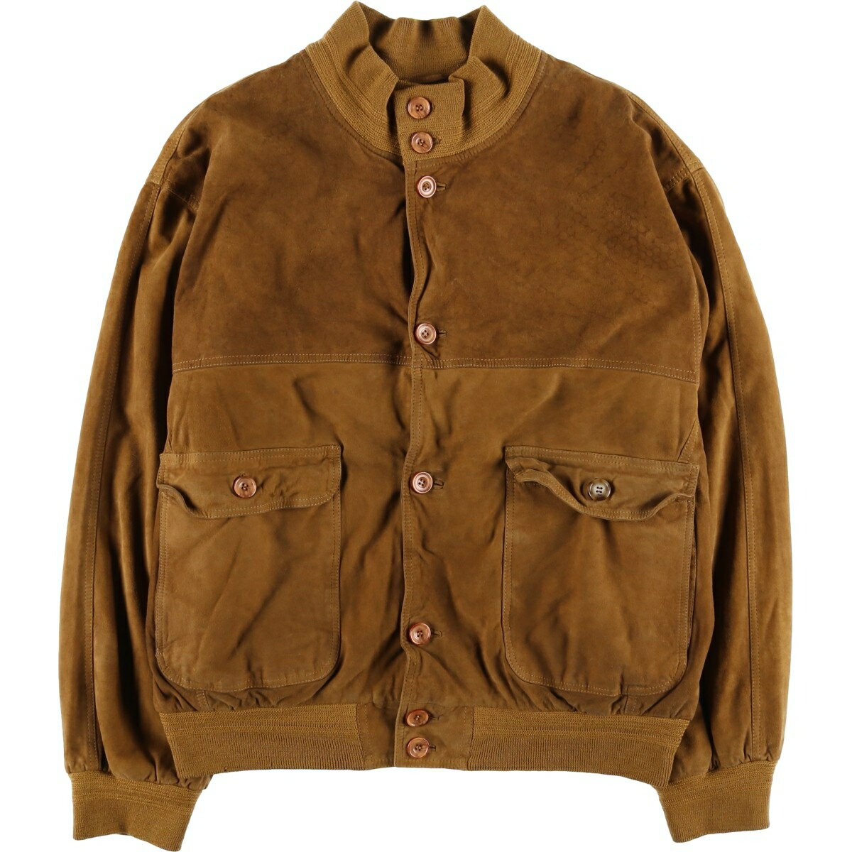 樂天商城 - 古着 90'S SAVE THE FOREST バルスタージャケット スエードレザーブルゾン メンズL相当 ヴィンテージ /eaa598917 【中古】 【251219】 【SS2603_10】 ブラウン系 春秋冬