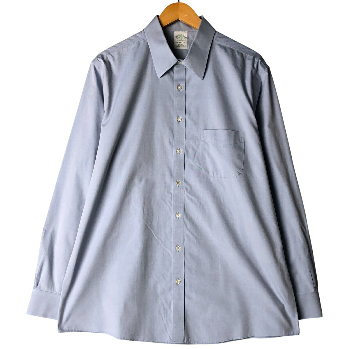 樂天商城 - 古着 ブルックスブラザーズ Brooks Brothers 1818 MILANO FIT 長袖 コットンシャツ メンズXL相当 /eaa599053 【中古】 【251214】 ブルー系 春夏秋冬