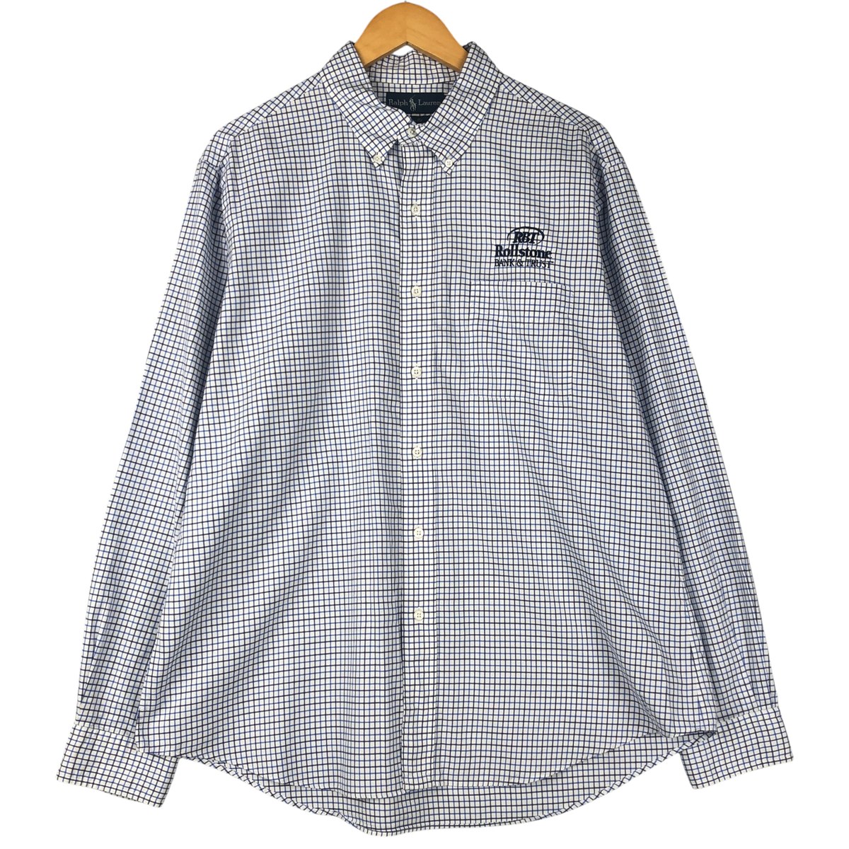 樂天商城 - 古着 ラルフローレン Ralph Lauren CUSTOM FIT 長袖 ボタンダウンチェックシャツ メンズXL相当 /eaa599099 【中古】 【251215】 ホワイト系 春夏秋冬