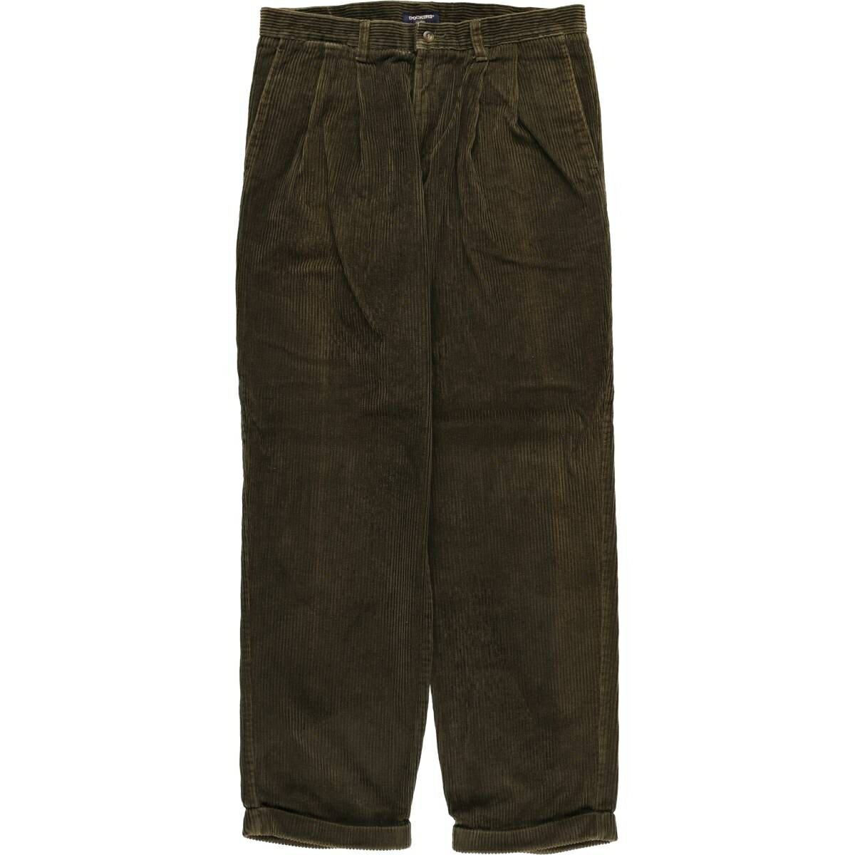 Rakuten - 古着 90'S ドッカーズ DOCKERS KHAKIS RELAXED FIT ツータックコーデュロイパンツ メンズw34相当 ヴィンテージ /eaa599122 【中古】 【251214】 【CF2512】 【SS2606_10】
