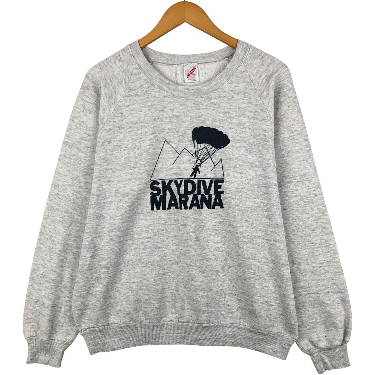 Sweat - 古着 ジャージーズ Jerzees プリントスウェットシャツ トレーナー USA製 メンズXL相当 ヴィンテージ /eaa599168 【中古】 【251220】 グレー系 春夏秋冬