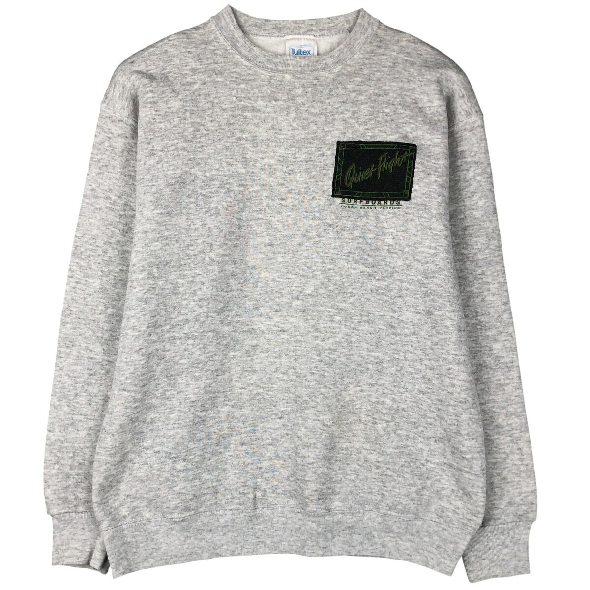 古着 90'S タルテックス Tultex Quiet Flight Surfboards アドバタイジング スウェットシャツ トレーナ..