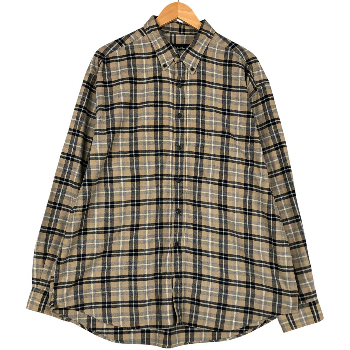 乐天商城 - 古着 エディーバウアー Eddie Bauer タータンチェック 長袖 ボタンダウン フランネルチェックシャツ メンズXL相当 /eaa599486 【中古】 【251217】 【SS2606_10】