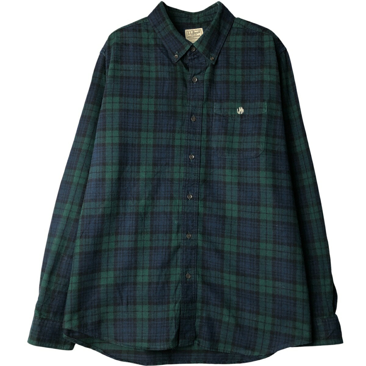 乐天商城 - 古着 90~00'S エルエルビーン L.L.Bean TRADITIONAL FIT ブラックウォッチチェック 長袖 ボタンダウン フランネルチェックシャツ メンズL相当 ヴィンテージ /eaa599576 【中古】 【251222】 【CF2512】 【NH-2508】 【SS2606_10】