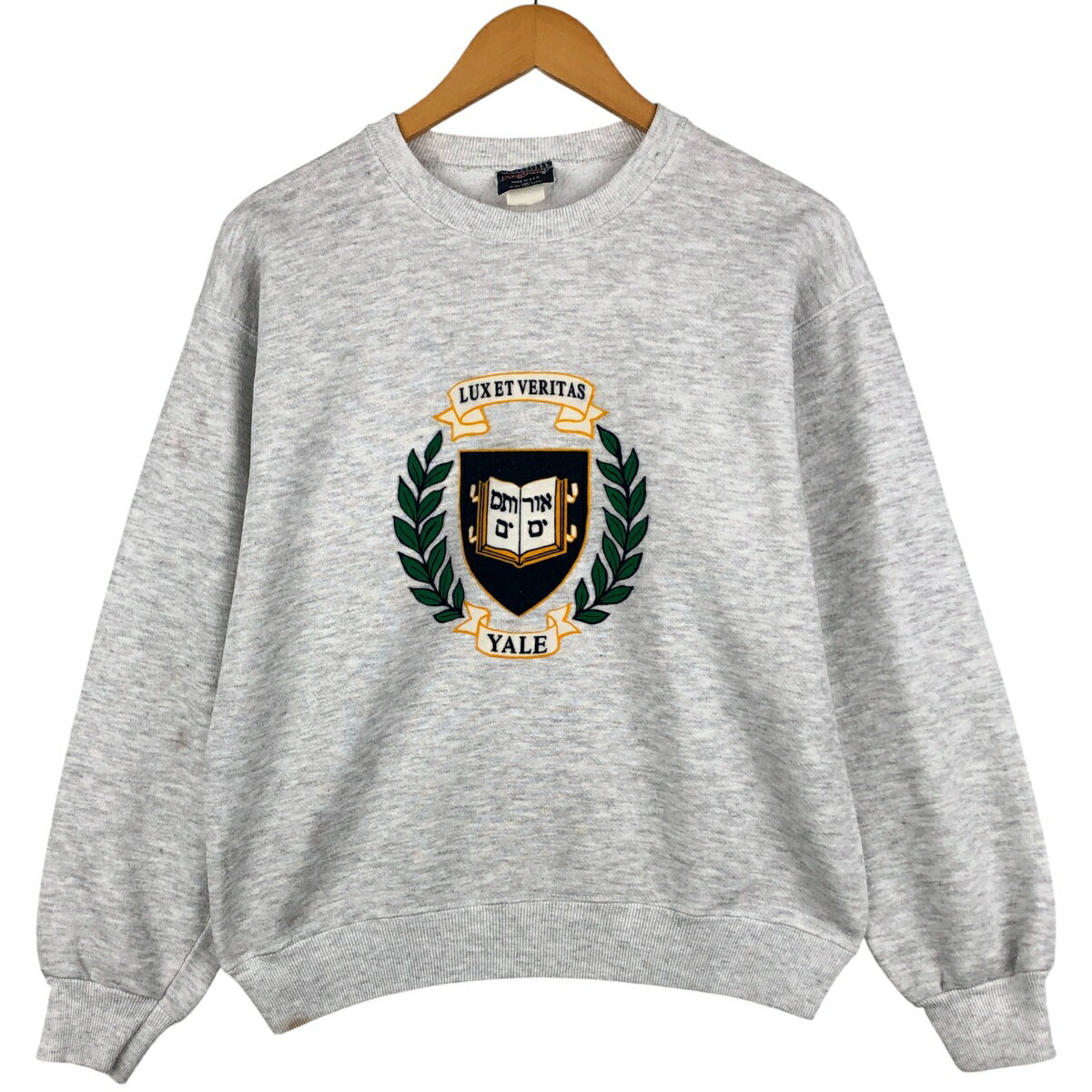 樂天商城 - 古着 90'S ジャンスポーツ JANSPORT YALE イエール大学 カレッジスウェットシャツ トレーナー USA製 メンズM相当 ヴィンテージ /eaa599784 【中古】 【251218】 グレー系 春夏秋冬