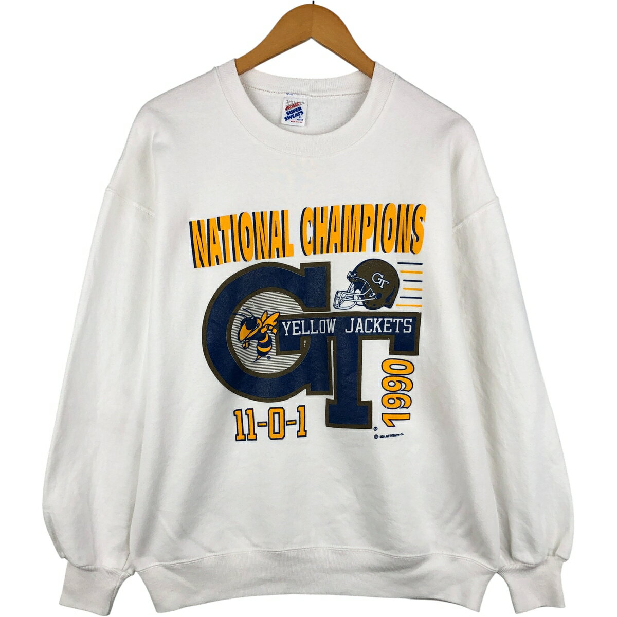 古着 90'S ジャージーズ Jerzees SUPER SWEATS カレッジ キャラクタースウェットシャツ トレーナー USA製 メンズXL相当 ヴィンテージ /eaa599793 【中古】 【251218】