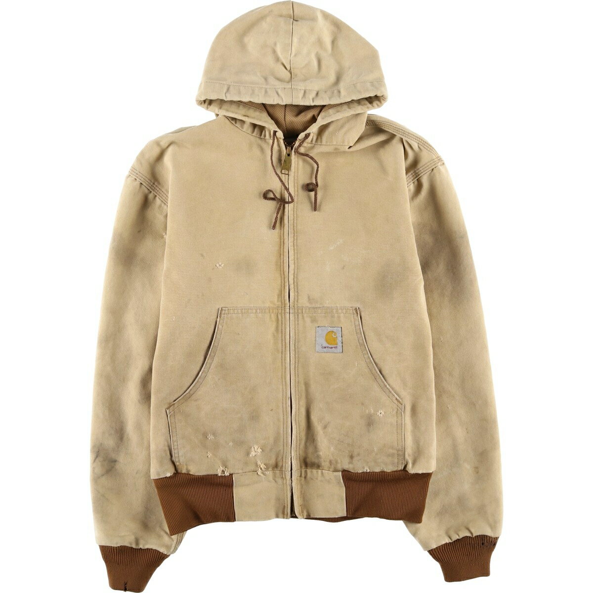 樂天商城 - 古着 00'S カーハート Carhartt アクティブジャケット ダックフルジップパーカー メンズM相当 /eaa599961 【中古】 【251226】 【SS2603_10】 ベージュ系 春秋冬