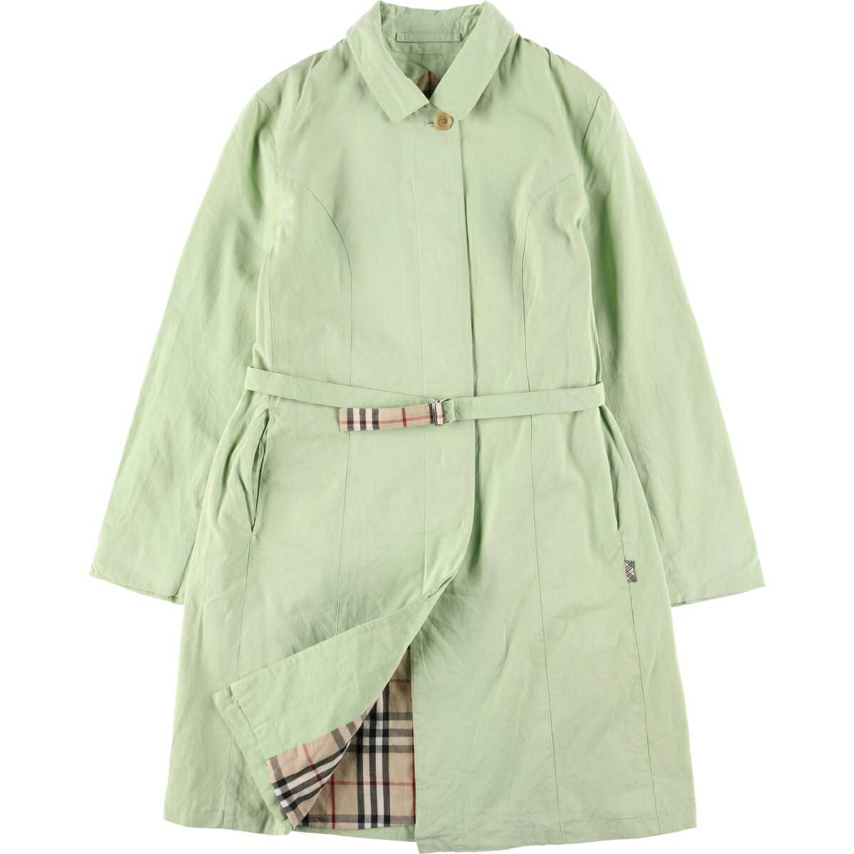 古着 バーバリー Burberry's BURBERRY LONDON コットン100% ステンカラーコート バルマカーンコート レディースXS相当 /eaa600004 【中古】 【251115】 【Elulu/エルル】 【SS2603_10】 グリーン系 春秋冬