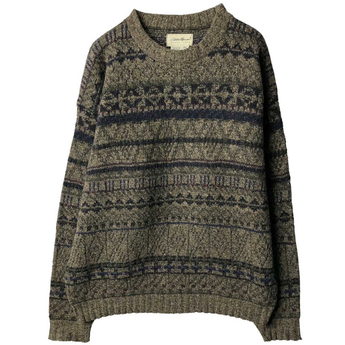 古着 90'S エディーバウアー Eddie Bauer フェアアイル柄 ウールニットセーター USA製 メンズXL相当 ヴィンテージ /eaa600109 【中古】 【251116】 【NH-2508】