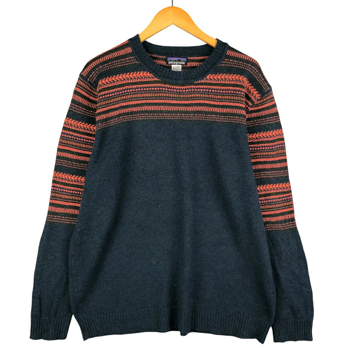 古着 パタゴニア Patagonia 51065FA12 総柄 ラムウールニットセーター メンズL相当 /eaa600139 【中古..