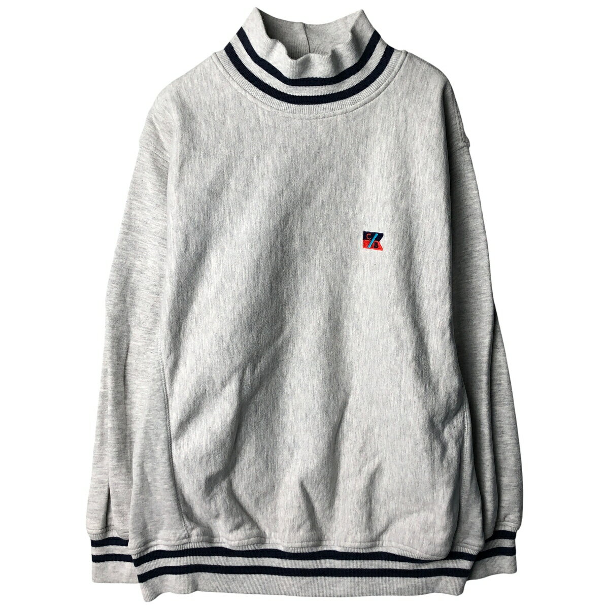 古着 90'S CUTTER&BUCK ハイネック ロゴスウェットシャツ トレーナー USA製 メンズL相当 ヴィンテージ ..