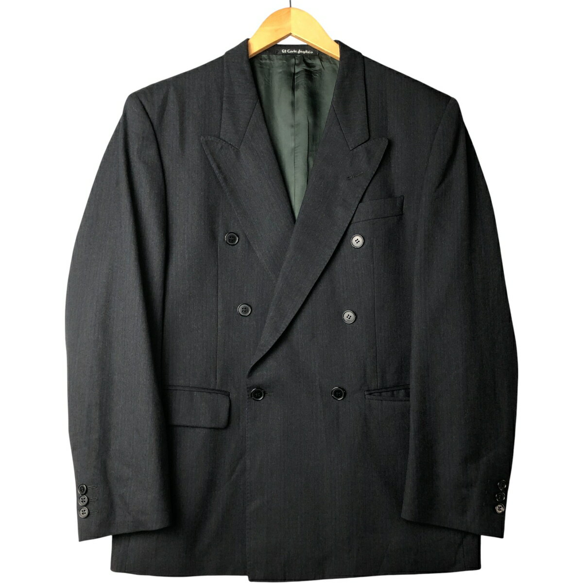 古着 ギラロッシュ GUY LAROCHE ダブルブレスト ピークドラペル ウールテーラードジャケット メンズL相当 /eaa600497 【中古】 【251121】 【SS2603_10】