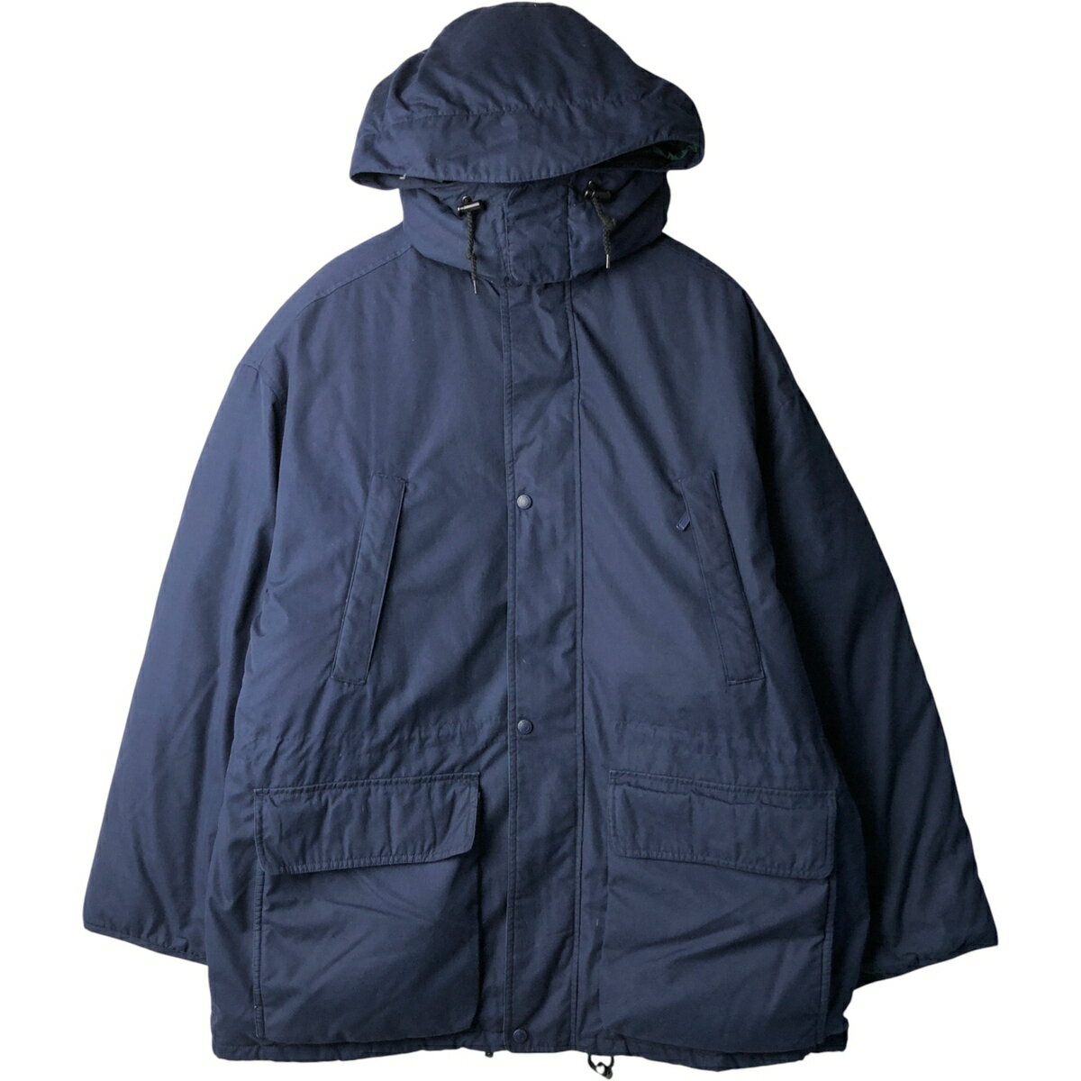 樂天商城 - 古着 エディーバウアー Eddie Bauer RIDGE LINE フード付き グースダウンジャケット メンズL相当 /eaa600697 【中古】 【251124】 【SS2603_10】 ネイビー系 春秋冬