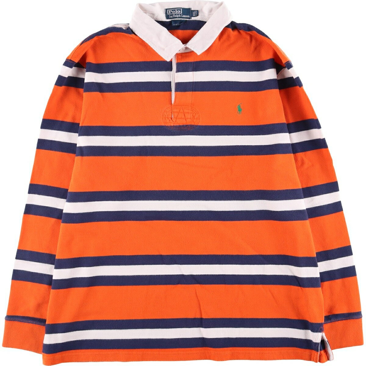 古着 ラルフローレン Ralph Lauren POLO by Ralph Lauren CUSTOM FIT ボーダー柄 長袖 ラガーシャツ メンズXXL相当 /eaa600755 【中古】 【251117】