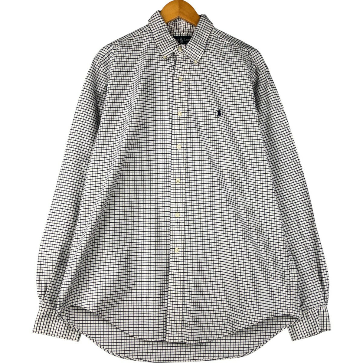 樂天商城 - 古着 ラルフローレン Ralph Lauren YARMOUTH 長袖 ボタンダウンストライプシャツ メンズL相当 /eaa600772 【中古】 【251116】 ホワイト系 春夏秋冬