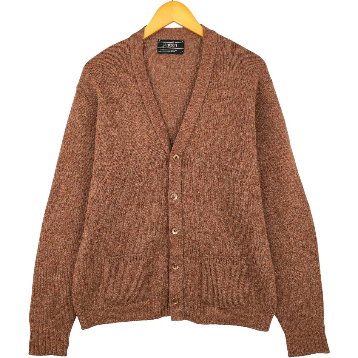 古着 80'S ジャンセン Jantzen ウールニットカーディガン USA製 メンズL相当 ヴィンテージ /eaa601135 【中古】 【251225】 【CF2512】