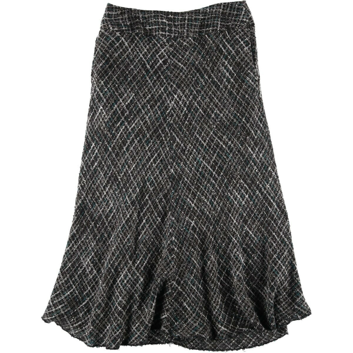 Rakuten - 古着 JONES WEAR チェック柄 ツイード ロング Aラインスカート レディースL相当 /eaa601358 【中古】 【251124】 【ADEL/アデル】 【SS2606_30