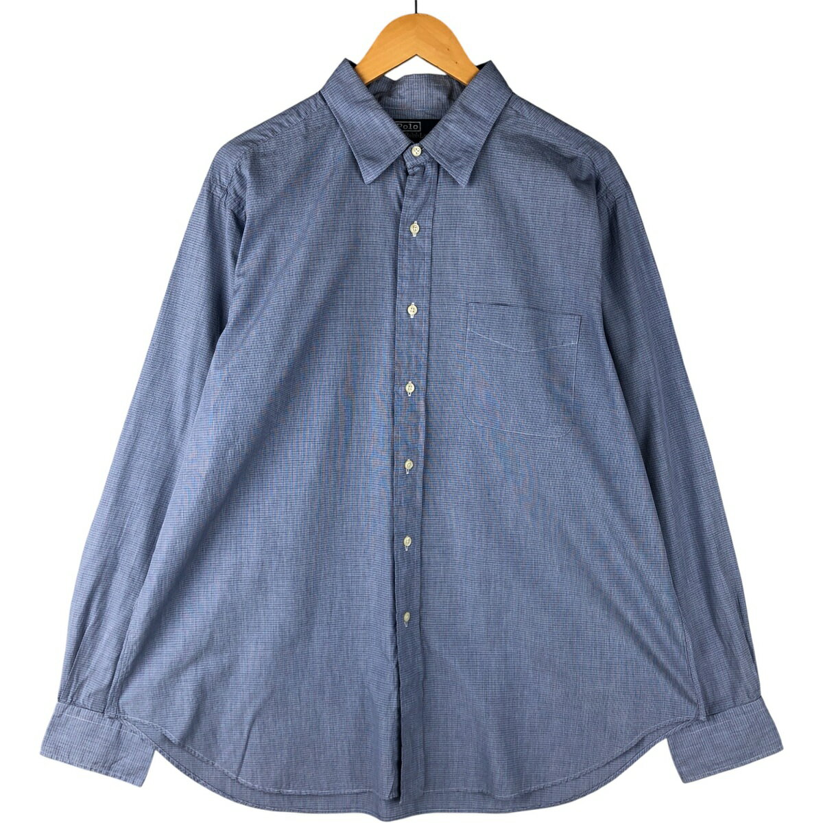 樂天商城 - 古着 ラルフローレン Ralph Lauren POLO by Ralph Lauren ANDREW 長袖 コットンチェックシャツ メンズXL相当 /eaa601724 【中古】 【251117】 ブルー系 春夏秋冬