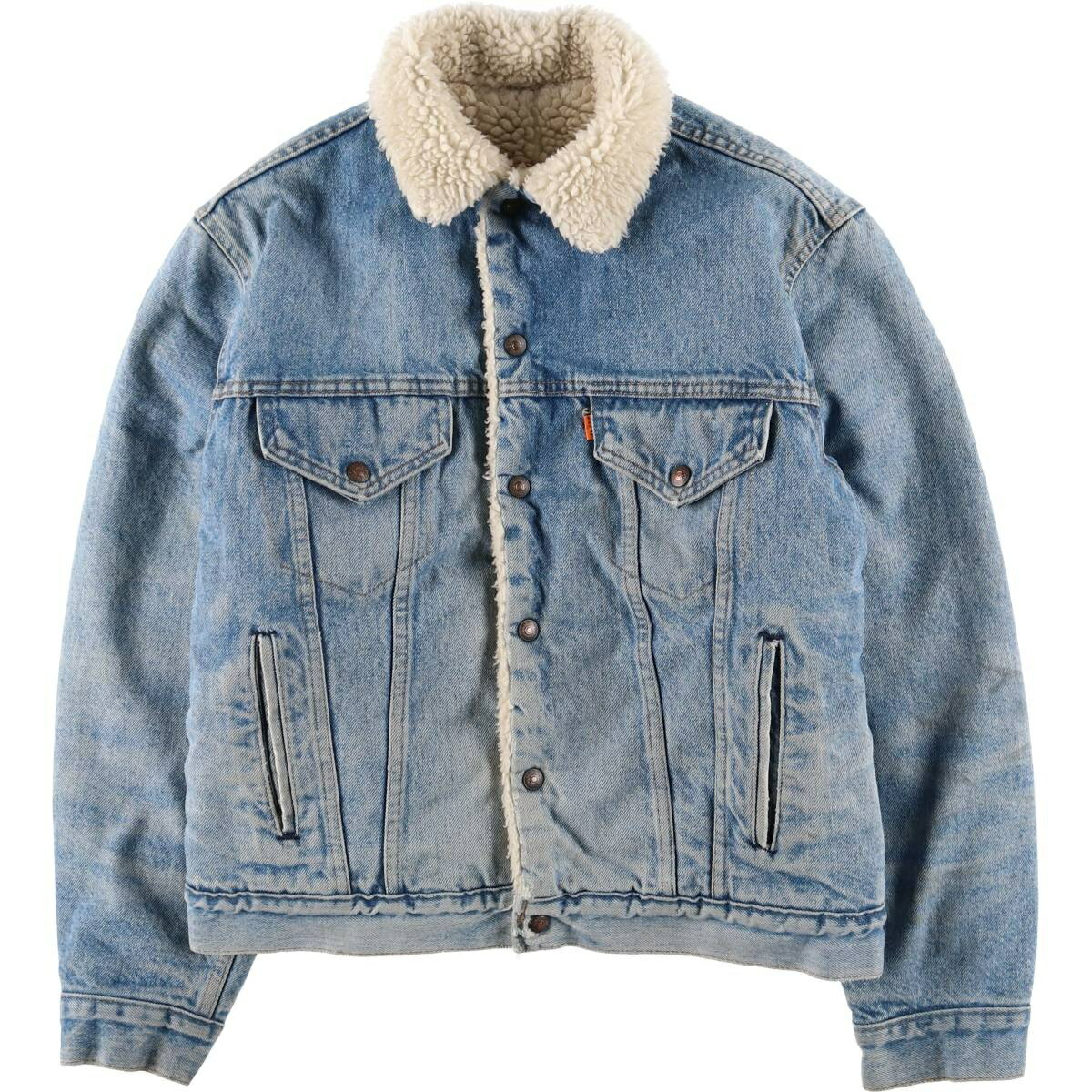 古着 70'S リーバイス Levi's 中綿入り オレンジタブ デニムボアジャケット USA製 メンズL相当 ヴィンテージ /eaa601807 【中古】 【251123】(4.0)