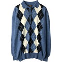 古着 VAI-VAI アーガイル柄 ポロニットセーター メンズL相当 /eaa601990 【中古】 【251122】 【NH-2508】