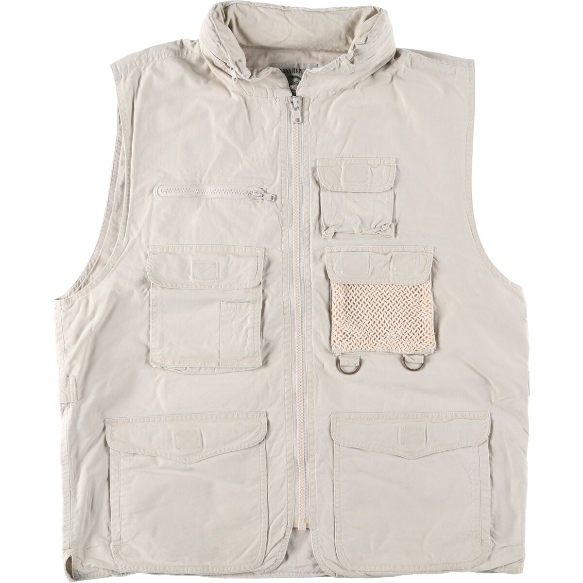 古着 90'S バナナリパブリック BANANA REPUBLIC サファリベスト メンズL相当 /eaa602040 【中古】 【251229】 ベージュ系 春秋冬(4.0)