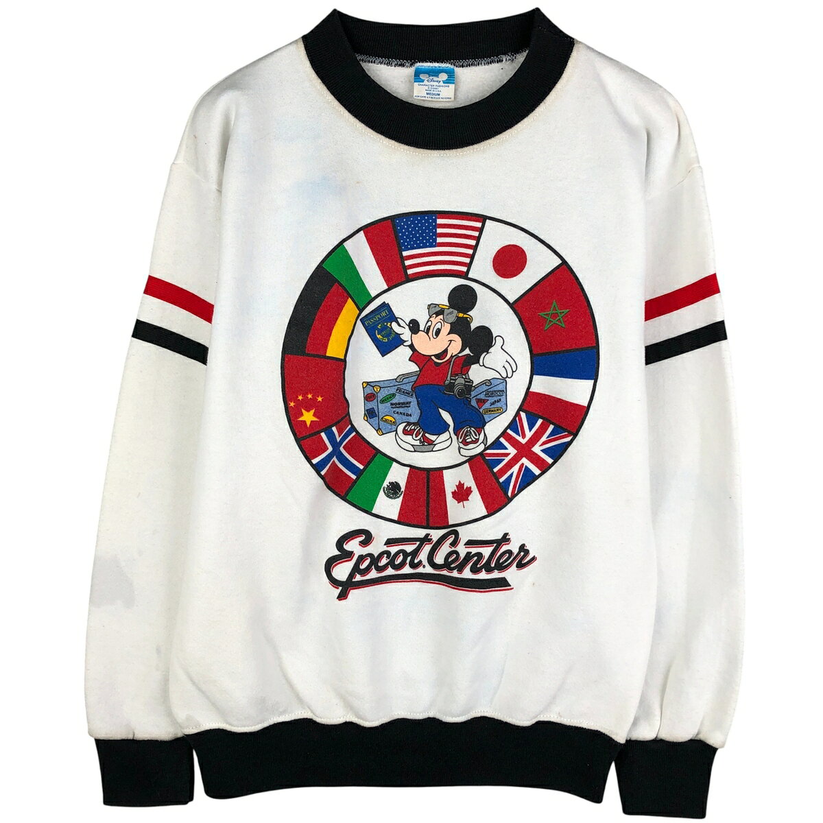 Parka - 古着 80'S ディズニー Disney MICKEY MOUSE ミッキーマウス キャラクタースウェットシャツ トレーナー USA製 メンズM相当 ヴィンテージ /eaa602152 【中古】 【251124】 【NH-2508】