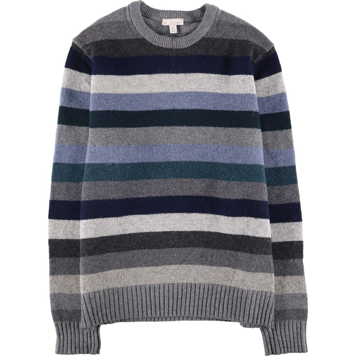 古着 ギャップ GAP マルチボーダー ナイロン×ラムウールニットセーター メンズL相当 /eaa602169 【中古】 【251124】