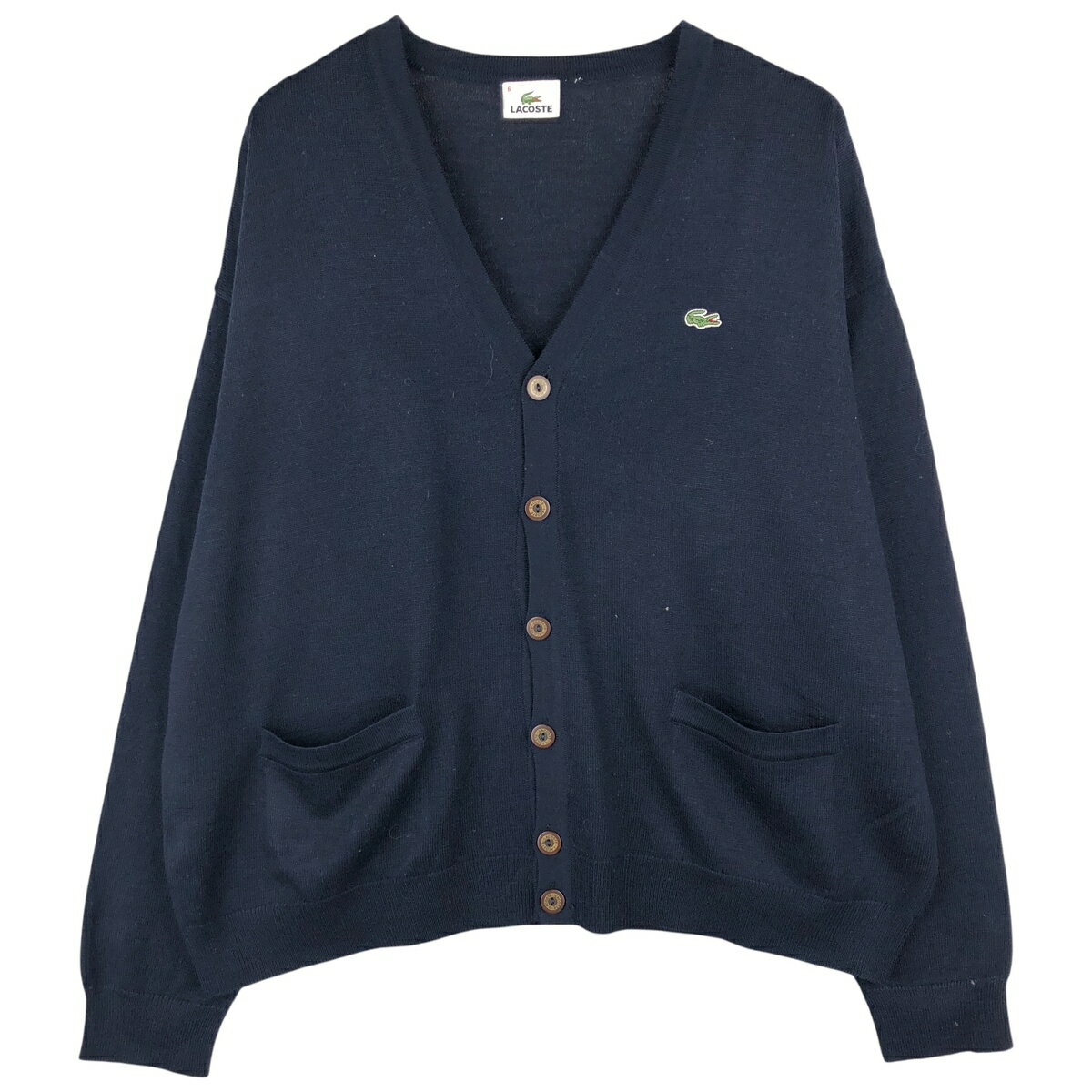 古着 ラコステ LACOSTE ウール×アクリルニットカーディガン 6 メンズXL相当 /eaa602268 【中古】 【251225】 【CF2512】 【NH-2508】