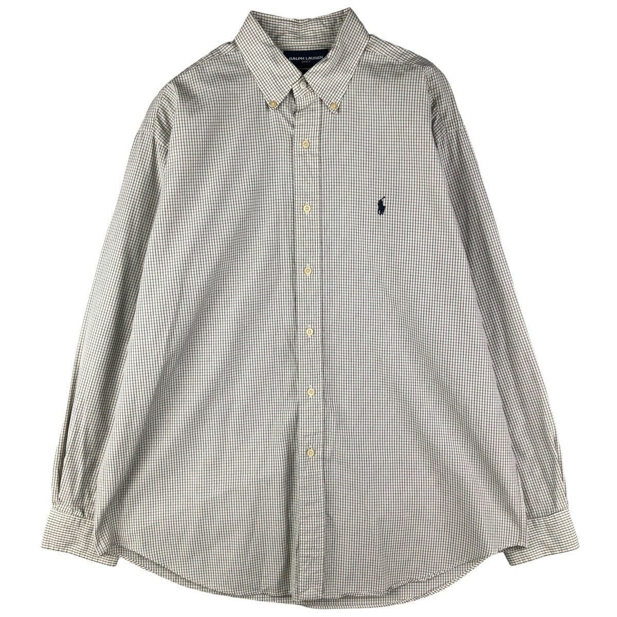 樂天商城 - 古着 ラルフローレン Ralph Lauren RALPH LAUREN GOLF 長袖 ボタンダウンチェックシャツ メンズL相当 /eaa602362 【中古】 【251206】 【NH-2508】 【SS2606_10】