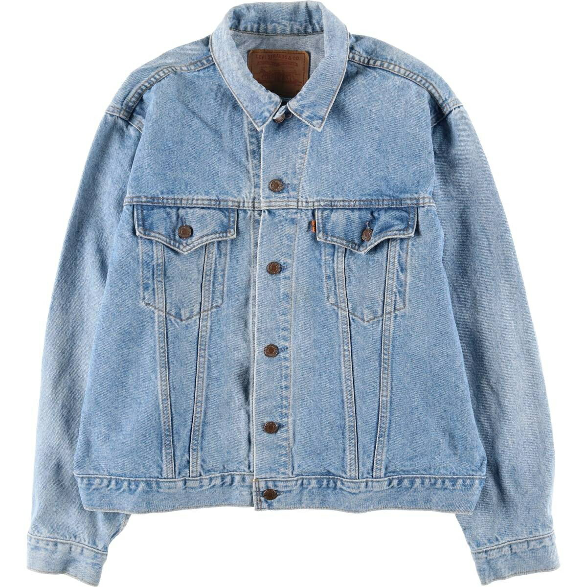 古着 80~90'S リーバイス Levi's 75505-0212 オレンジタブ デニムジャケット Gジャン カナダ製 メンズL相当 ヴィンテージ /eaa602438 【中古】 【251130】 【SS2603_10】 ブルー系 春秋冬