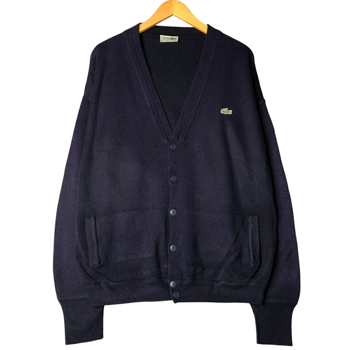 古着 70~80'S ラコステ LACOSTE CHEMESE LACOSTE アクリルニットカーディガン メンズXL相当 ヴィンテージ /eaa602532 【中古】 【25123..