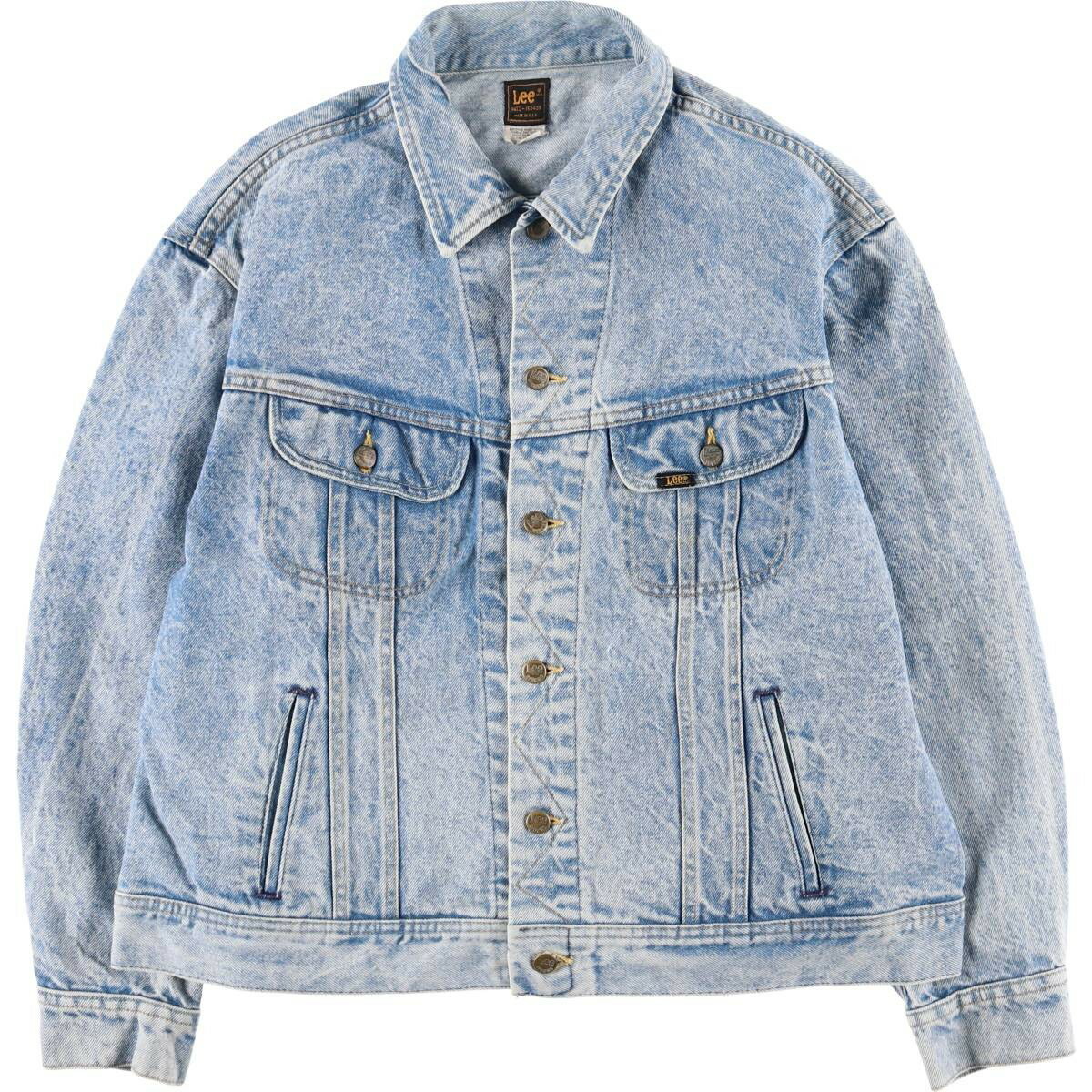 古着 80'S~ リー Lee RIDERS ライダース ケミカルウォッシュ デニムジャケット Gジャン USA製 メンズXL相当 ヴィンテージ /eaa602666 【中古】 【251201】 【SS2603_10】