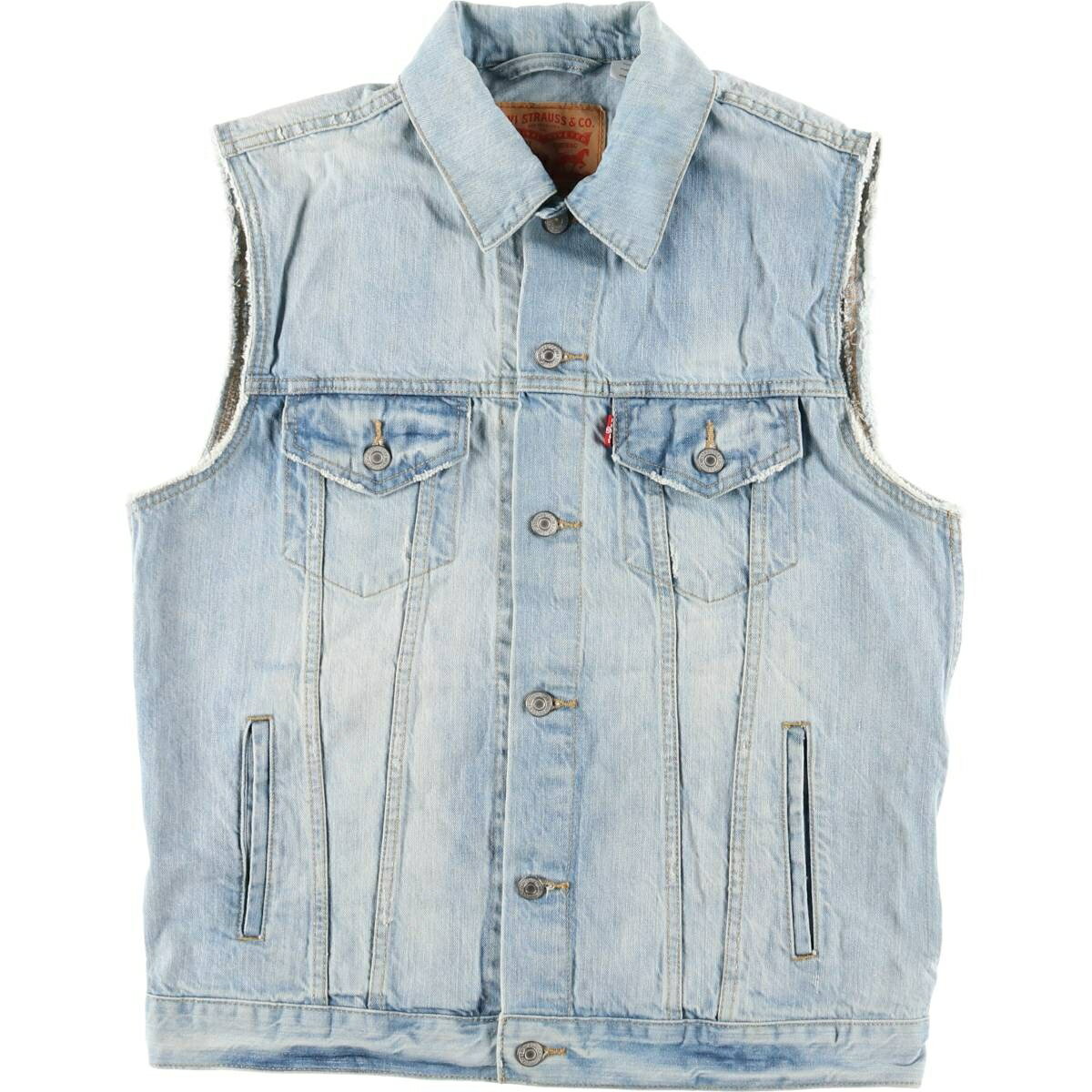 Rakuten - 古着 リーバイス Levi's カットオフ デニムベスト メンズL相当 /eaa602724 【中古】 【251126】 【SS2603_10】 ブルー系 春秋冬
