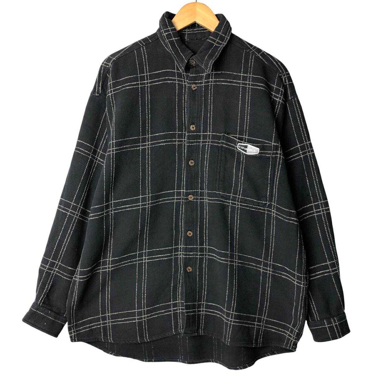 乐天商城 - 古着 長袖 ライトネルチェックシャツ メンズXL相当 /eaa602770 【中古】 【251127】 春夏秋冬