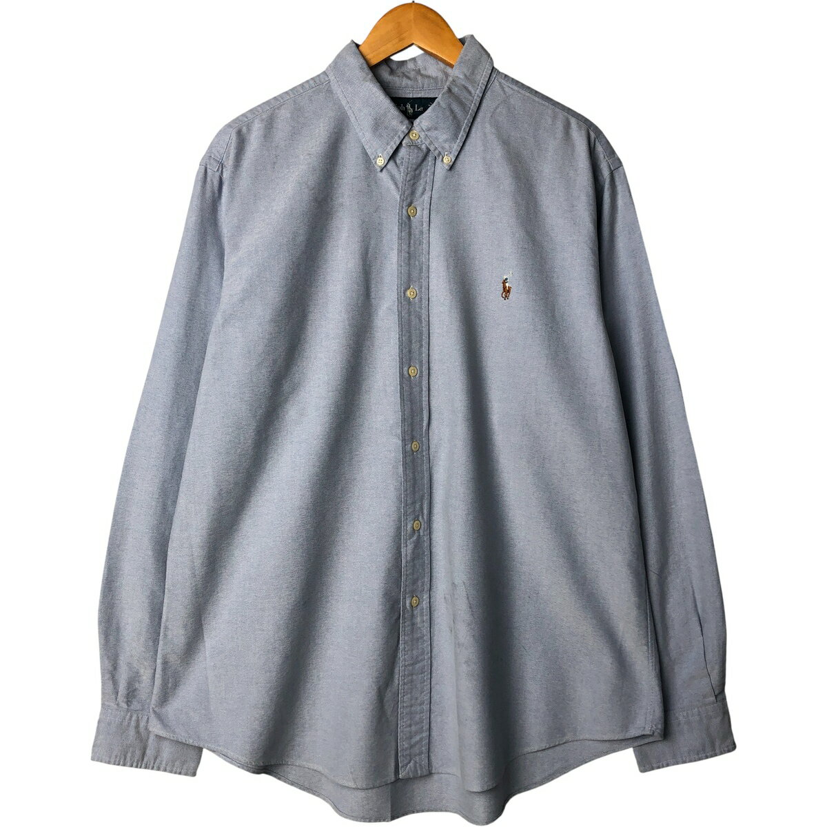 Rakuten - 古着 ラルフローレン Ralph Lauren CUSTOM FIT 長袖 ボタンダウンシャツ メンズXL相当 /eaa602826 【中古】 【251129】 ブルー系 春夏秋冬