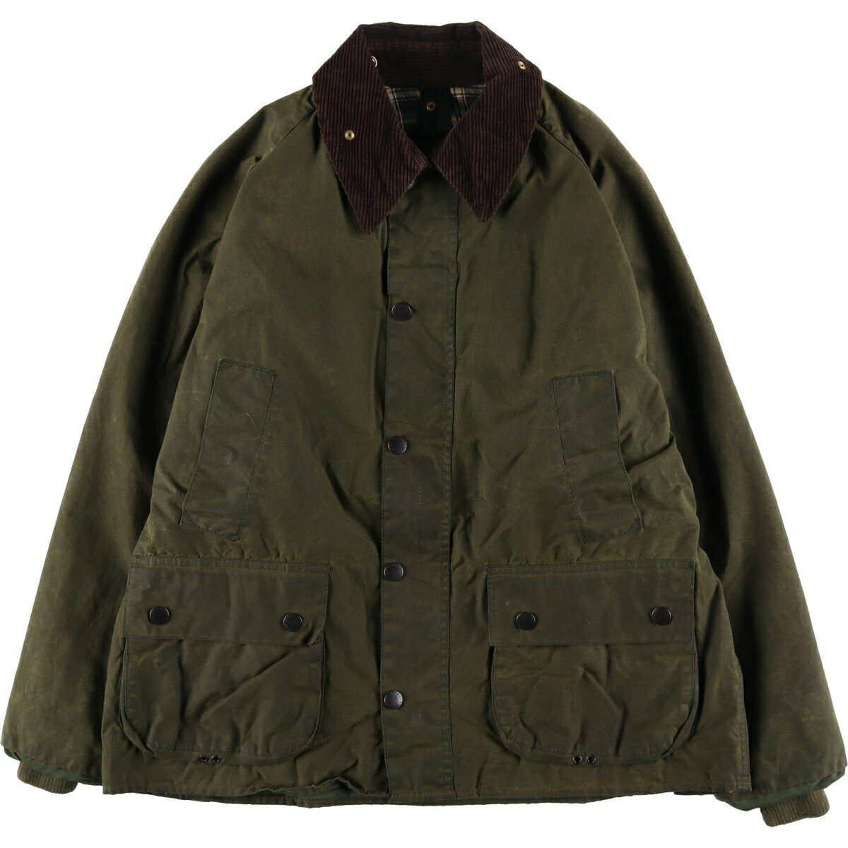 現行未使用級　Lサイズ相当 バブアー　スリムビデイル　オイルドジャケット カーキ Barbour バブアー カーキ BEDALE SL PEACHED/ビデイルSL・ピーチド 36