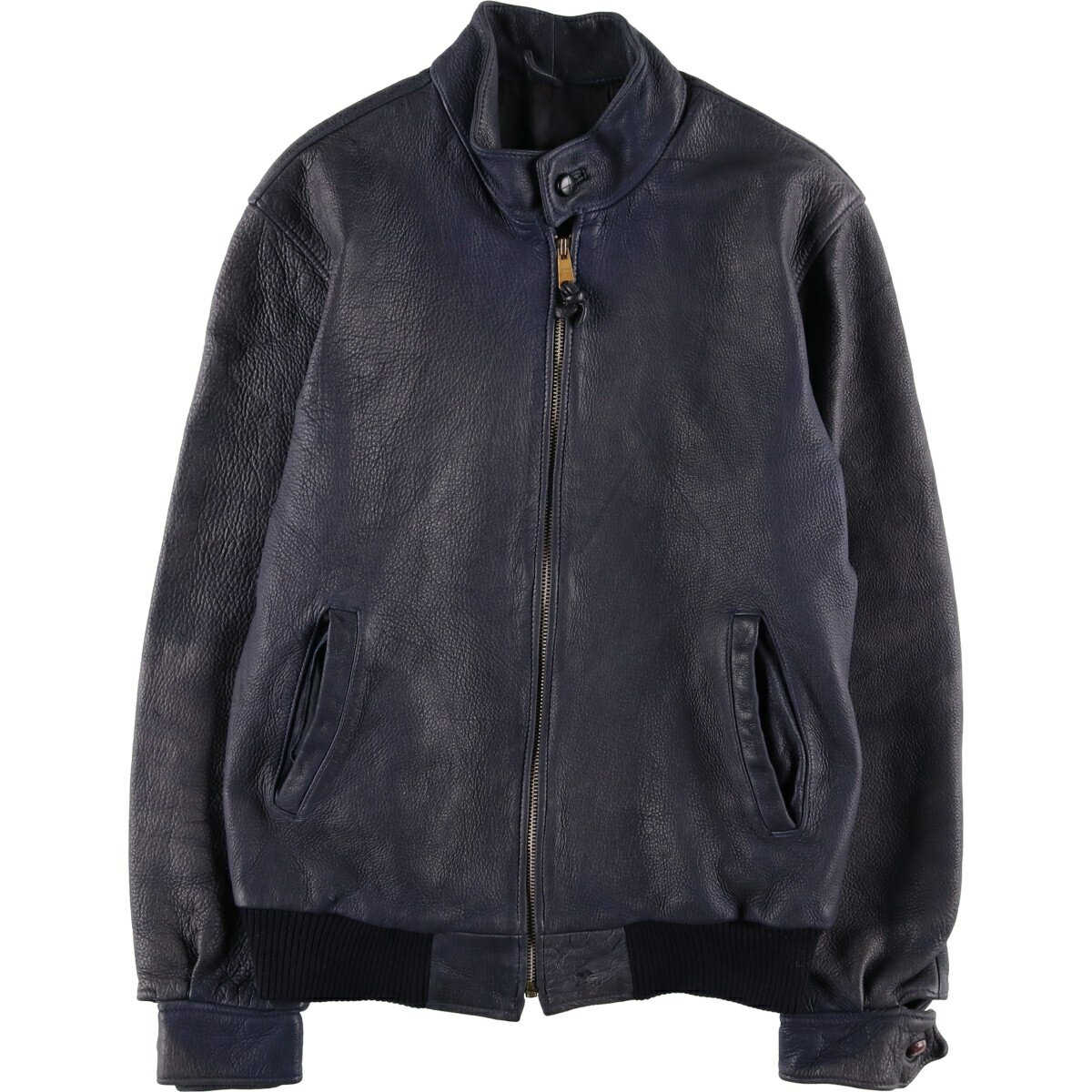 上質　Roots ルーツ カナダ製 ゴートレザー カーコート ジャケット シボ 上質 Roots ルーツ カナダ製 ゴートレザー カーコート ジャケット シボ